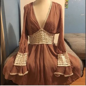 For love and lemons Celine Dress in Blush